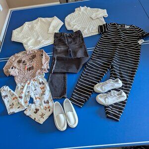 4T-5T Girl Bundle YMI Jeans Size 5, NWT ON Jumper *5T, Shoes, 4T PJs and Shirts